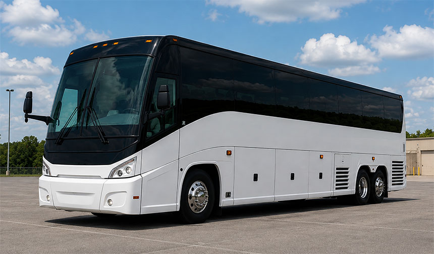56-passenger charter bus available for charter in Olathe, KS